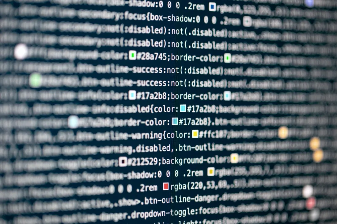 Application source code on a screen